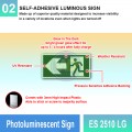 Photoluminescent Exit Sign (Left Arrow) - ES2510LG | Welldone