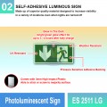 Photoluminescent Exit Sign (Down Arrow) - ES2511LG | Welldone