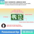 Photoluminescent Exit Sign (Top-Left Arrow) - ES2514LG | Welldone