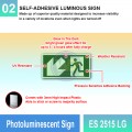 Photoluminescent Exit Sign (Down-Left Arrow) - ES2515LG | Welldone