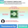 Photoluminescent Arrow Sign - ES2516LG | Welldone