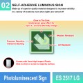 Photoluminescent Diagonal Arrow Sign - ES2517LG| Welldone