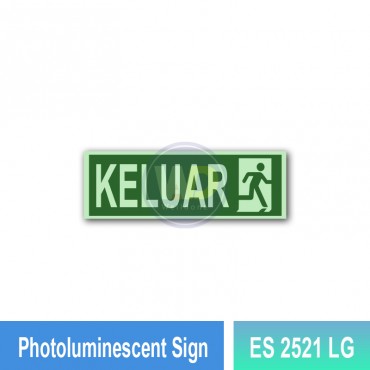 Photoluminescent Keluar Sign