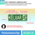 Photoluminescent Keluar Sign - ES2521LG | Welldone