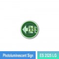 Photoluminescent Exit Sign (Left Arrow) - ES2525LG | Welldone