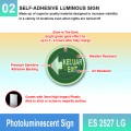 Photoluminescent Keluar Exit Sign (Left Arrow) - ES2527LG | Welldone
