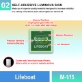 IM-1/15 Lifeboat Sign | Quality Photoluminescent IMO Sign| Welldone
