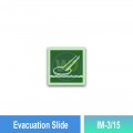 IM-3/15 Evacuation Slide Sign | Photoluminescent IMO Sign| Welldone