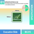 IM-3/15 Evacuation Slide Sign | Photoluminescent IMO Sign| Welldone