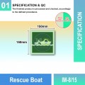 IM-8/15 Rescue Boat Sign | Quality Photoluminescent IMO Sign | Welldone