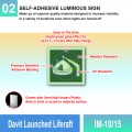 IM-10/15 Davit Launched Liferaft Sign | Photoluminescent IMO Sign | Welldone