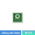 IM-11/15 Lifebuoy With Lifeline Sign | Photoluminescent IMO Sign | Welldone