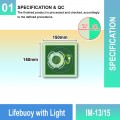 IM-13/15 Lifebuoy With Light Sign | Photoluminescent IMO Sign | Welldone