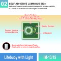 IM-13/15 Lifebuoy With Light Sign | Photoluminescent IMO Sign | Welldone