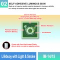 IM-14/15 Lifebuoy With Light & Smoke Sign | Photoluminescent IMO Sign | Welldone