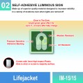 IM-15/15 Lifebuoy With Light Sign | Photoluminescent IMO Sign | Welldone