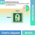 IM-16/15 Child's Lifejacket Sign | Photoluminescent IMO Sign | Welldone