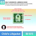 IM-16/15 Child's Lifejacket Sign | Photoluminescent IMO Sign | Welldone