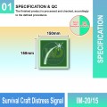 IM-20/15 Survival Craft Distress Signal Sign | Photoluminescent IMO Sign | Welldone