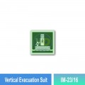 IM-23/16 Vertical Evacuation Suit Sign | Photoluminescent IMO Sign | Welldone