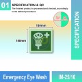 IM-25/16 Emergency Eyes Wash Sign | Photoluminescent IMO Sign | Welldone