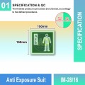 IM-28/16 Anti Exposure Suit Sign | Photoluminescent IMO Sign | Welldone