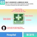 IM-30/16 Hospital Sign Sign | Photoluminescent IMO Sign | Welldone