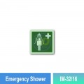 IM-32/16 Emergency Shower Sign | Photoluminescent IMO Sign | Welldone