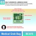 IM-34/16 Medical Grab Bag Sign | Photoluminescent IMO Sign | Welldone IM-34/16 Medical Grab Bag Sign | Photoluminescent IMO Sign | Welldone