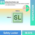 IM-35/16 Safety Locker Sign | Photoluminescent IMO Sign | Welldone