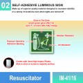 IM-41/16 Resuscitator Sign | Photoluminescent IMO Sign | Welldone