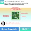 IM-43/17 Oxygen Resuscitator Sign | Photoluminescent IMO Sign | Welldone IM-43/17 Oxygen Resuscitator Sign | Photoluminescent IMO Sign | Welldone