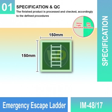 Emergency Escape Ladder Sign