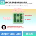 IM-48/17 Emergency Escape Ladder Sign | Photoluminescent IMO Sign | Welldone