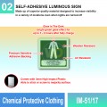 IM-51/17 Chemical Protective Clothing Sign | Photoluminescent IMO Sign | Welldone