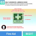 IM-52/17 First Aid Sign | Photoluminescent IMO Sign | Welldone