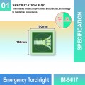 IM-54/17 Emergency Torchlight Sign | Photoluminescent IMO Sign | Welldone