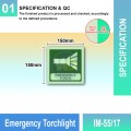 IM-55/17 Emergency Torchlight Sign | Photoluminescent IMO Sign | Welldone