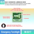 IM-55/17 Emergency Torchlight Sign | Photoluminescent IMO Sign | Welldone
