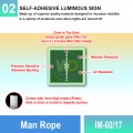 IM-60/17 Man Rope Sign | Photoluminescent IMO Sign | Welldone