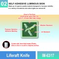 IM-63/18 Liferaft Knife Sign | Photoluminescent IMO Sign | Welldone