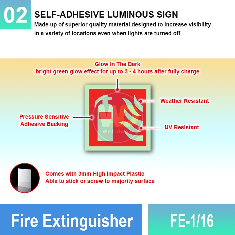 FE-1/16 Fire Extinguisher | Fire Fighting Equipment Sign MY | Welldone