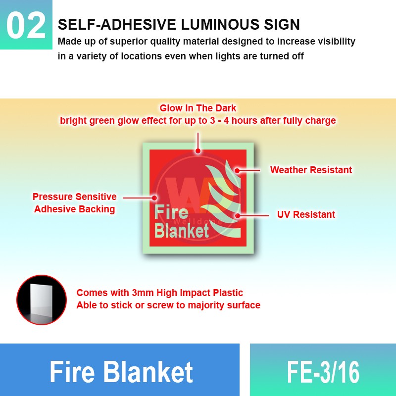 FE-3/16 Fire Blanket | Fire Fighting Equipment Sign MY | Welldone