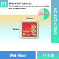 FE-5/16 Wet Riser | Fire Fighting Equipment Sign MY | Welldone
