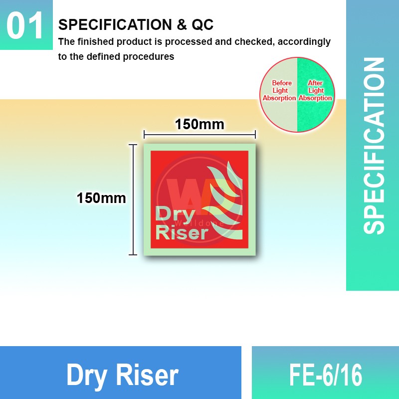 FE-6/16 Dry Riser | Fire Fighting Equipment Sign MY | Welldone