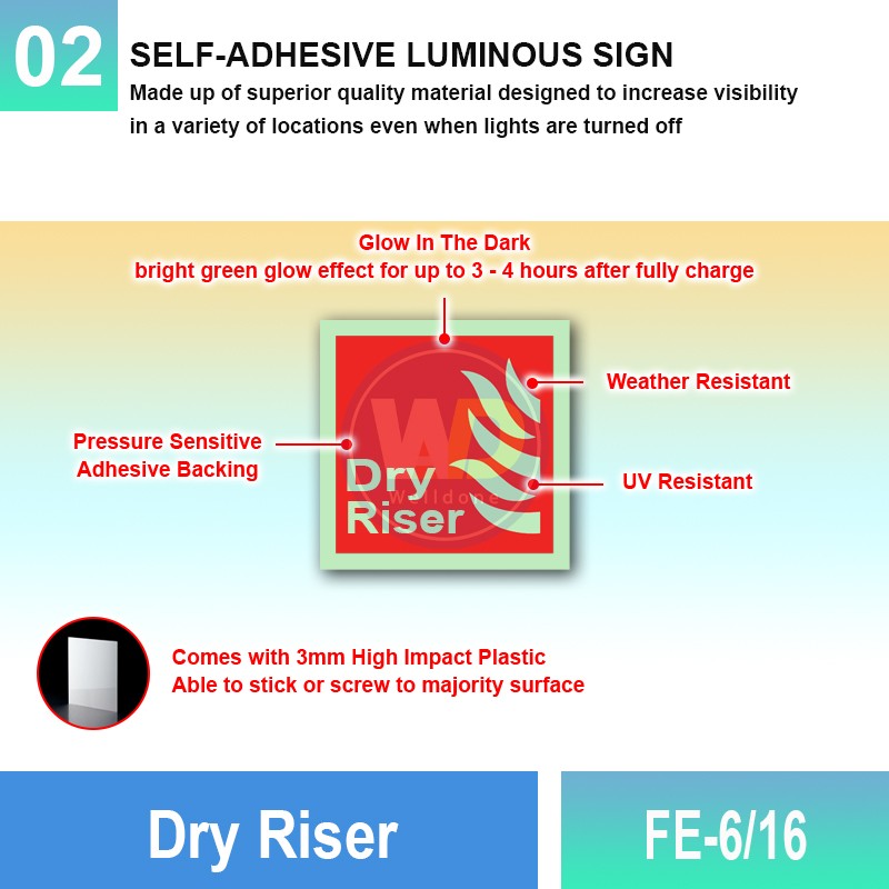 FE-6/16 Dry Riser | Fire Fighting Equipment Sign MY | Welldone