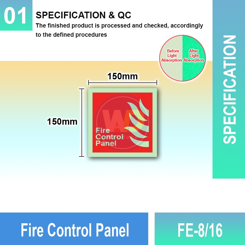 FE-8/16 Fire Control Panel | Fire Fighting EQPT Sign MY | Welldone