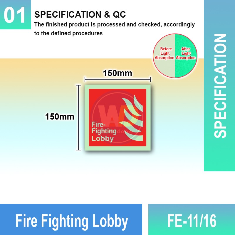 FE-11/16 Fire Fighting Lobby | Fire Fighting EQPT Sign MY | Welldone