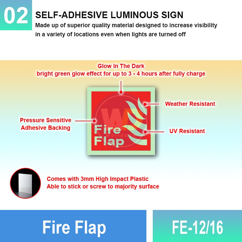FE-12/16 Fire Flap | Fire Fighting Equipment Sign MY | Welldone