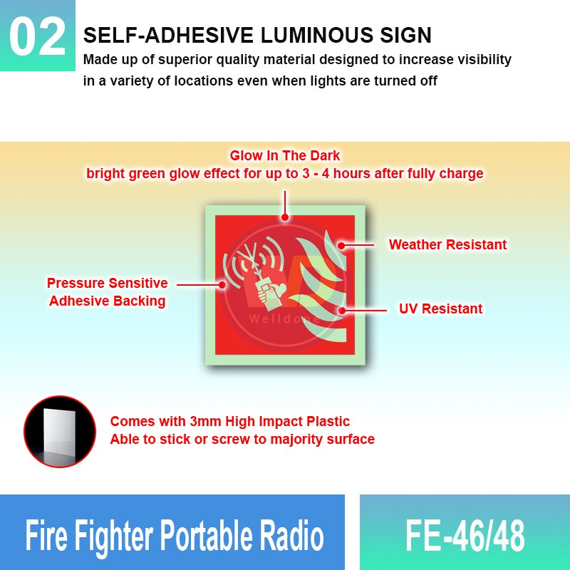 FE-46/48 Fire Fighter Portable Radio | Fire F. EQPT Sign MY | Welldone